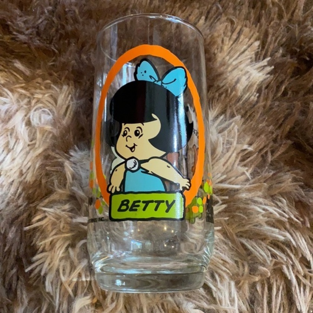 Vintage Fintstones kids‎ Betty Pizza Hut glass